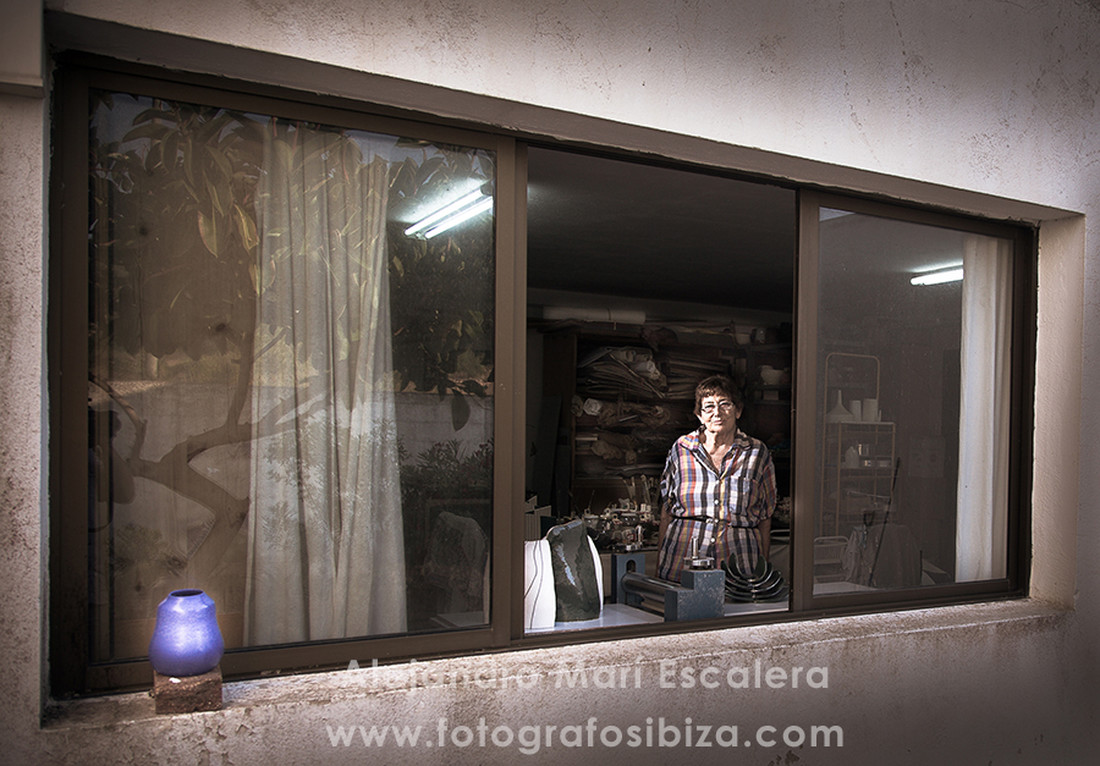 retrato de Anneliese Wit en Ibiza