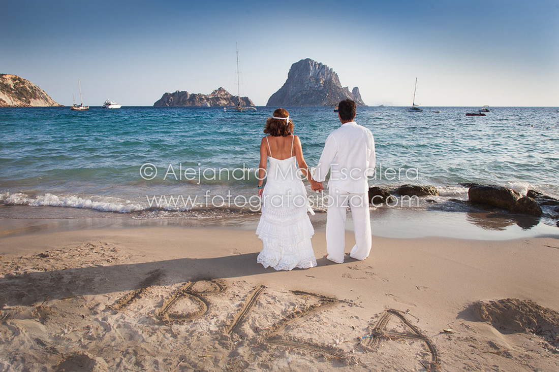 Fotografo de bodas playa de ibiza