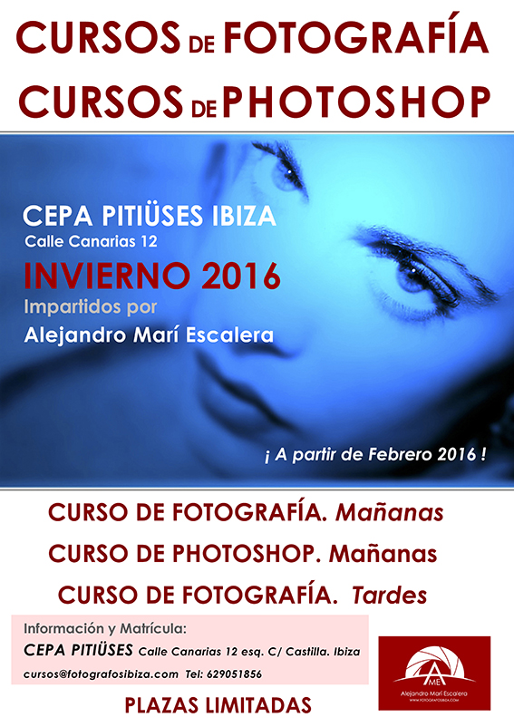Talleres de fotografia en Ibiza. Curso de Photoshop en Ibiza y Santa Eulalia